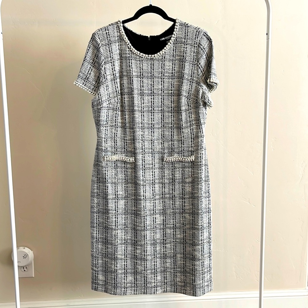 Karl Lagerfield textured sheath dress